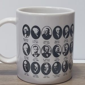 Presidents allover print coffee mug